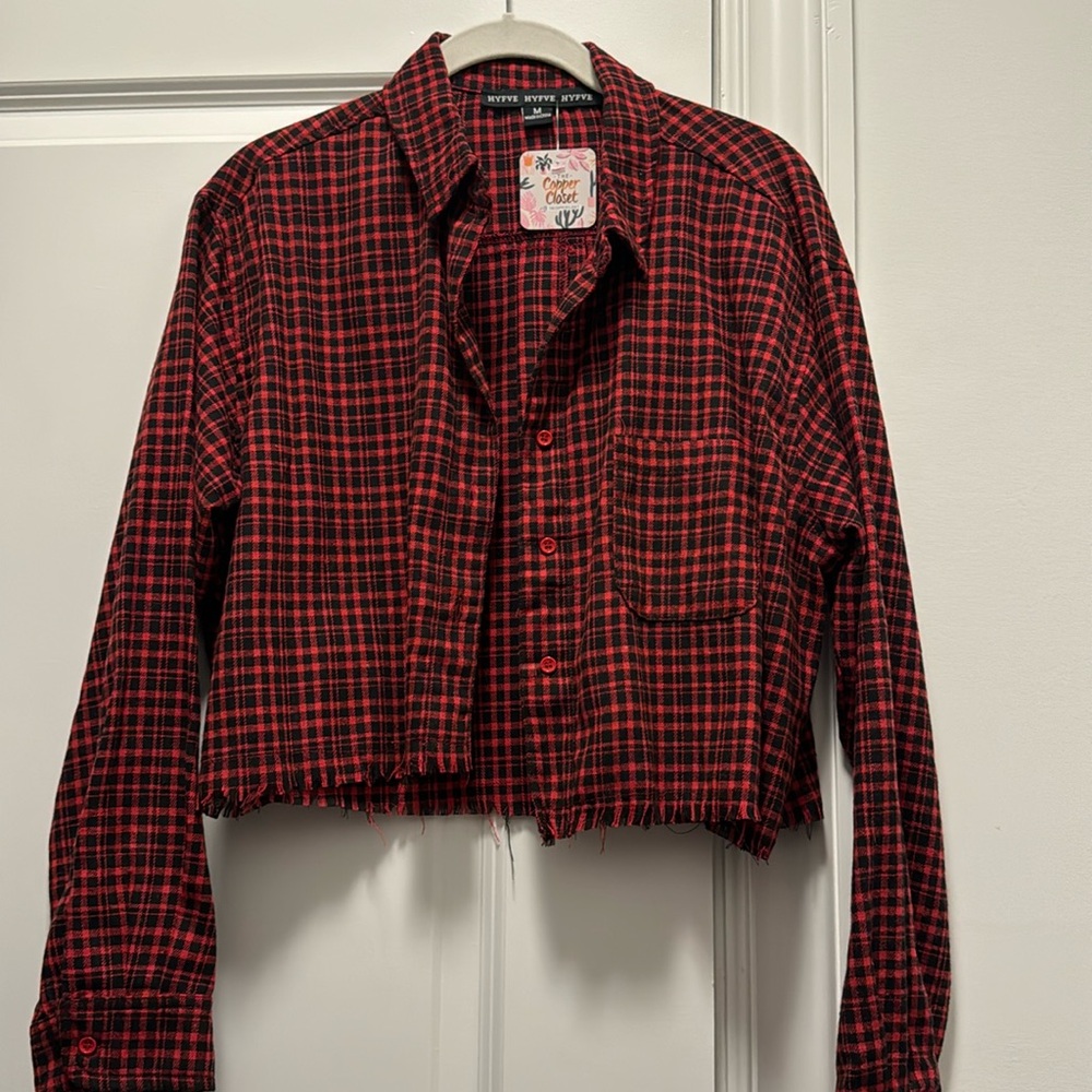 Cropped Plaid Shirt